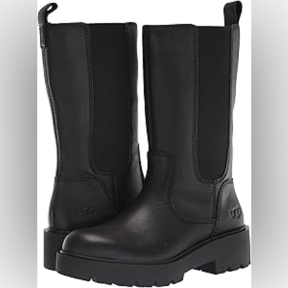 UGG Shoes - UGG Holzer Waterproof‎ Combat Boot Black Leather